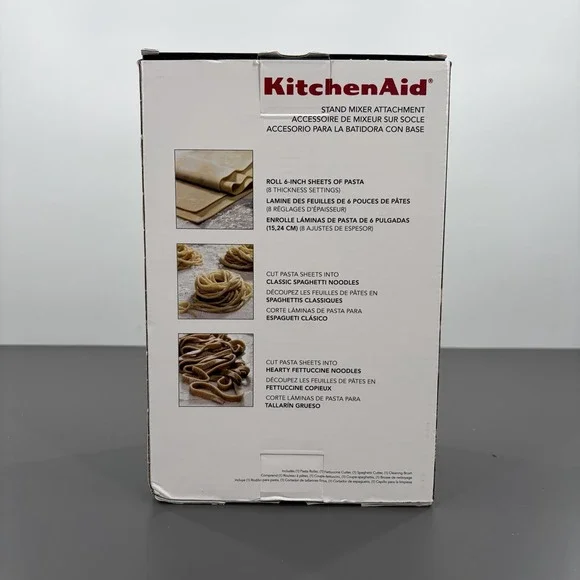 KitchenAid Stand Mixer Attachment 3-Piece PASTA ROLLER and Cutter Set KSMPRA - Picture 2 of 4